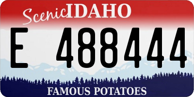 ID license plate E488444