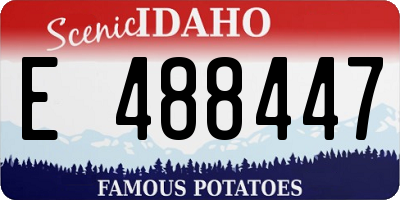 ID license plate E488447