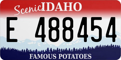 ID license plate E488454
