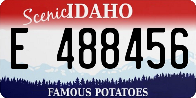 ID license plate E488456