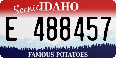 ID license plate E488457