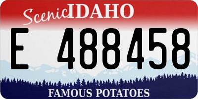 ID license plate E488458