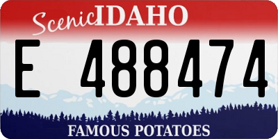 ID license plate E488474