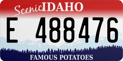 ID license plate E488476