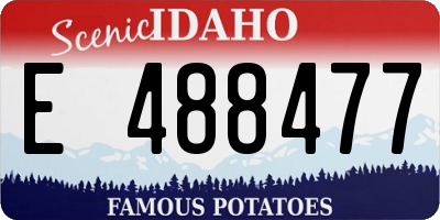 ID license plate E488477