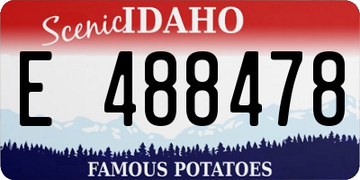 ID license plate E488478