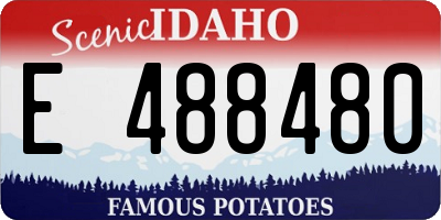 ID license plate E488480