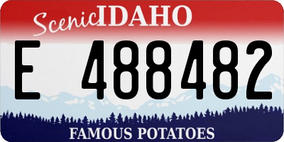 ID license plate E488482