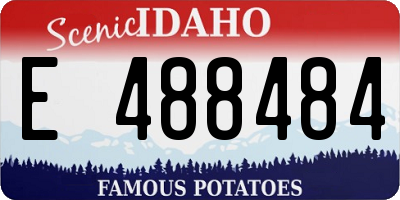 ID license plate E488484