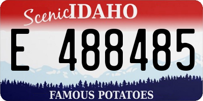 ID license plate E488485