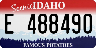 ID license plate E488490