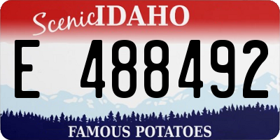ID license plate E488492
