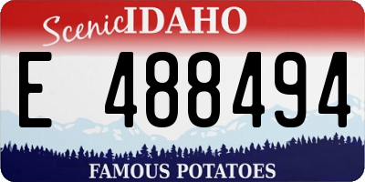 ID license plate E488494