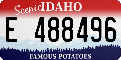 ID license plate E488496
