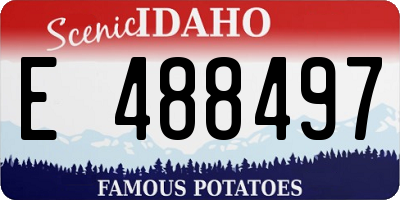 ID license plate E488497