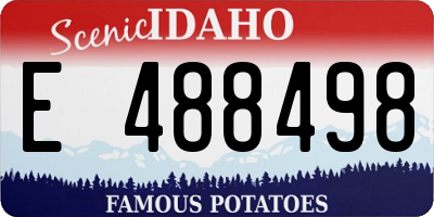 ID license plate E488498