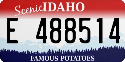 ID license plate E488514