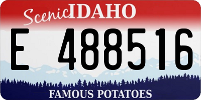 ID license plate E488516