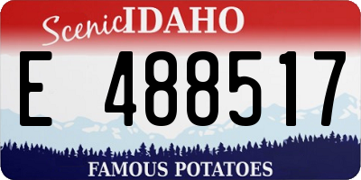 ID license plate E488517