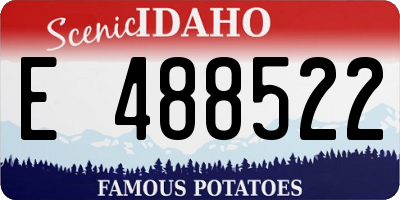 ID license plate E488522