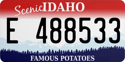 ID license plate E488533