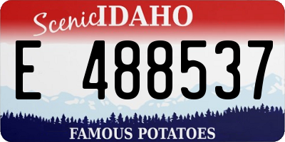 ID license plate E488537