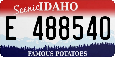 ID license plate E488540