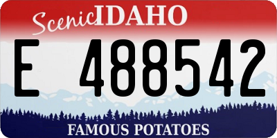 ID license plate E488542
