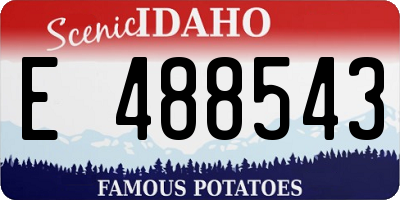 ID license plate E488543