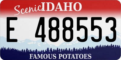 ID license plate E488553