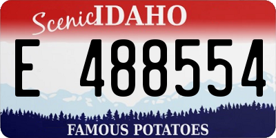 ID license plate E488554