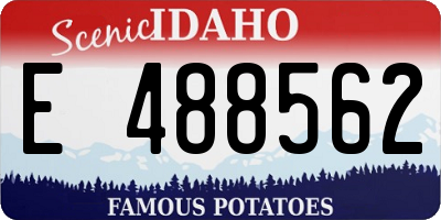 ID license plate E488562
