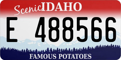 ID license plate E488566