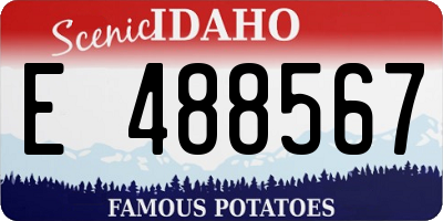 ID license plate E488567