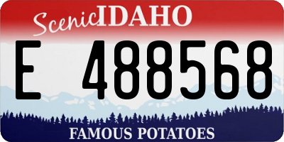 ID license plate E488568
