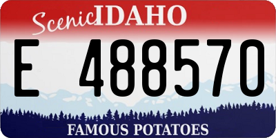 ID license plate E488570