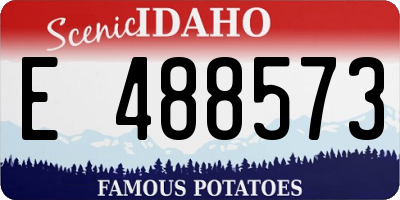 ID license plate E488573