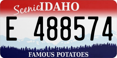 ID license plate E488574