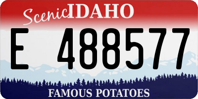 ID license plate E488577