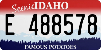 ID license plate E488578