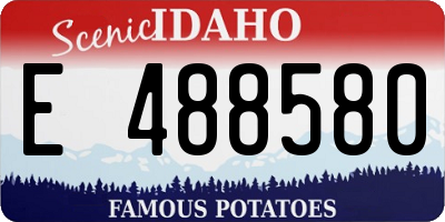 ID license plate E488580