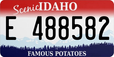 ID license plate E488582