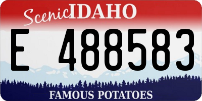 ID license plate E488583