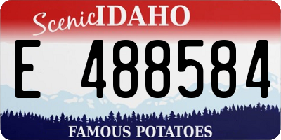 ID license plate E488584