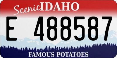 ID license plate E488587