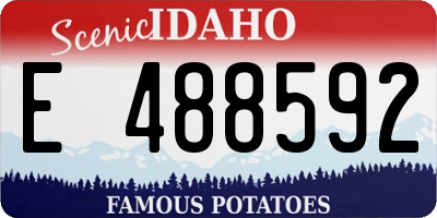 ID license plate E488592