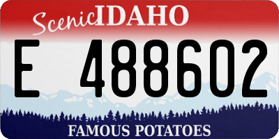 ID license plate E488602