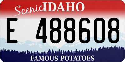 ID license plate E488608
