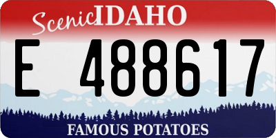 ID license plate E488617