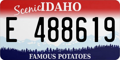 ID license plate E488619
